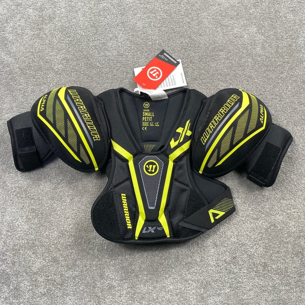 Warrior Alpha LX40 Junior‎ Small Youth Hockey Shoulder Pads Black Yellow